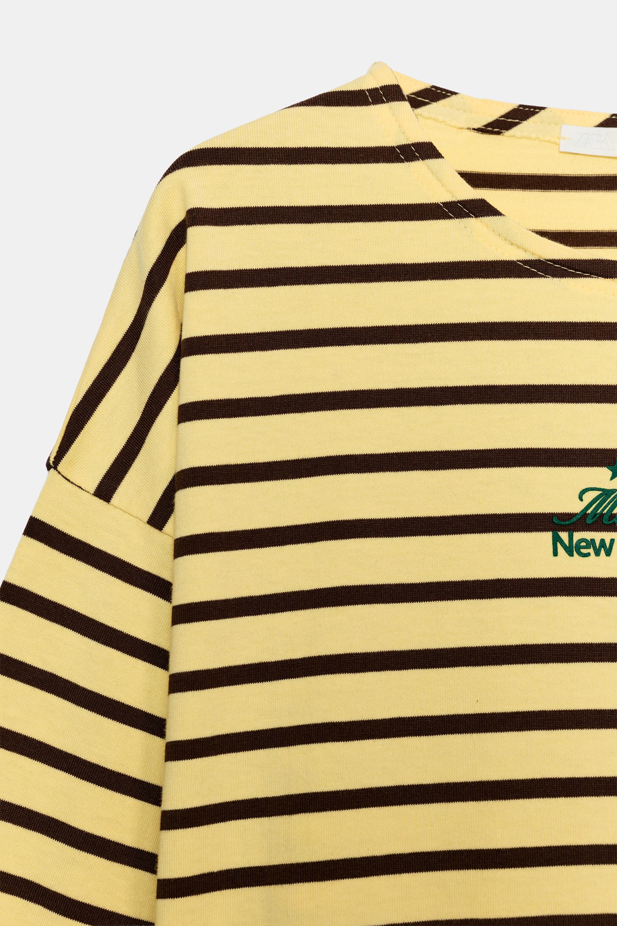 STRIPED TEXT T-SHIRT